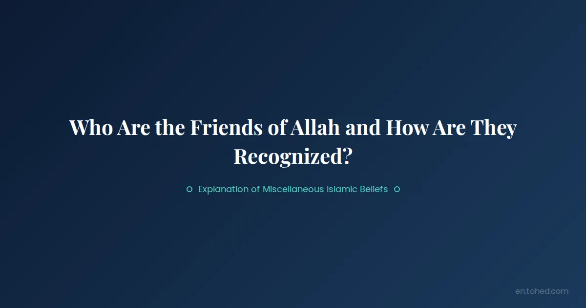 Who Are the Friends of Allah and How Are They Recognized? | Tohed
