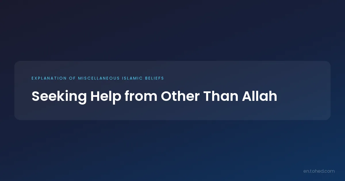Toheed Helper Seeking Help from Other Than Allah | Tohed