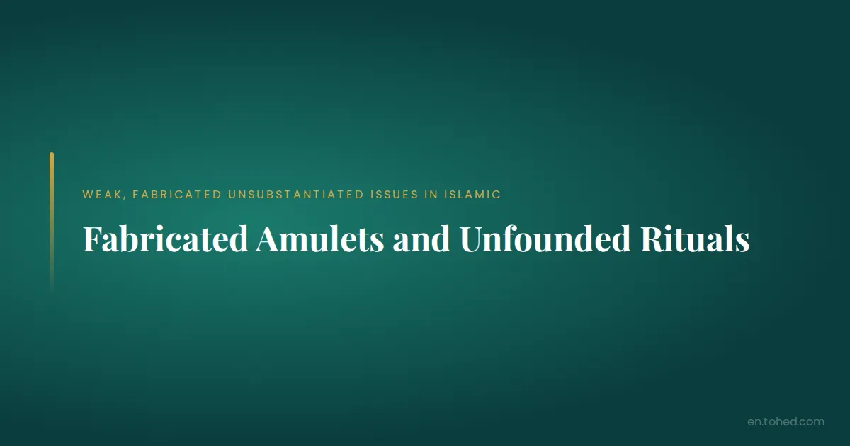 Unfounded Drop Fabricated Amulets and Unfounded Rituals | Tohed