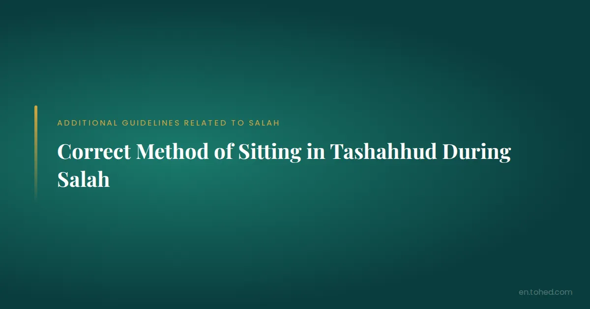 Tashud Correct Method of Sitting in Tashahhud During Salah | Tohed