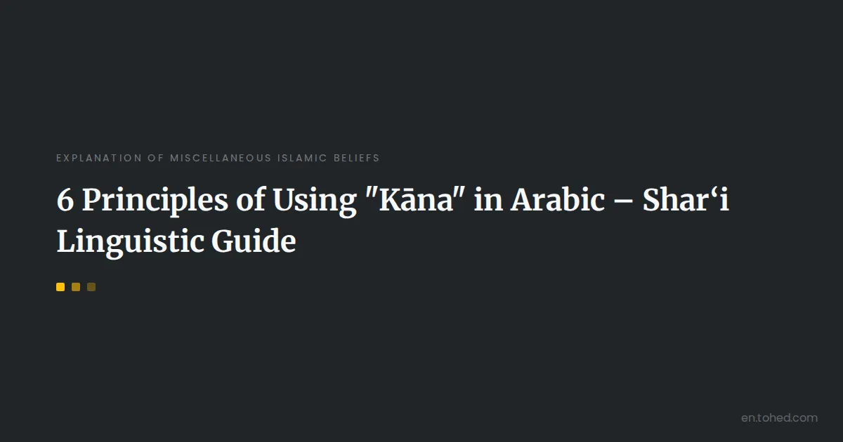 Tohed 6 Principles of Using