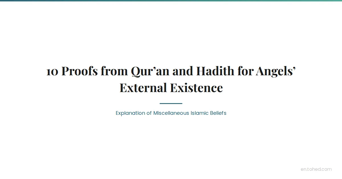 Tohed 10 Proofs from Qur’an and Hadith for Angels’ External Existence | Tohed